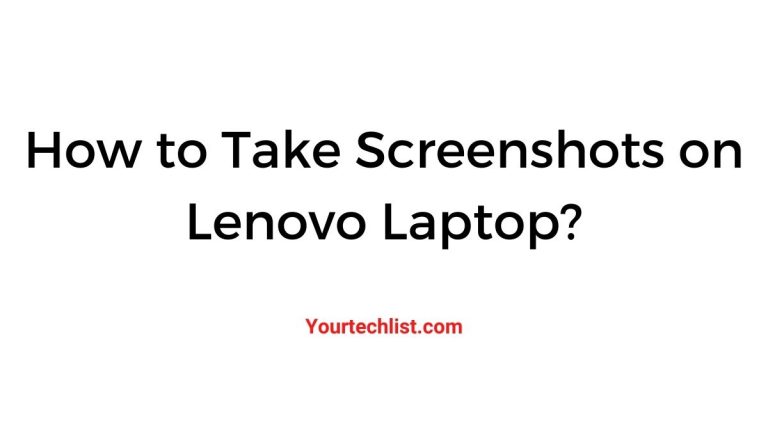 Screenshots on Lenovo Laptop