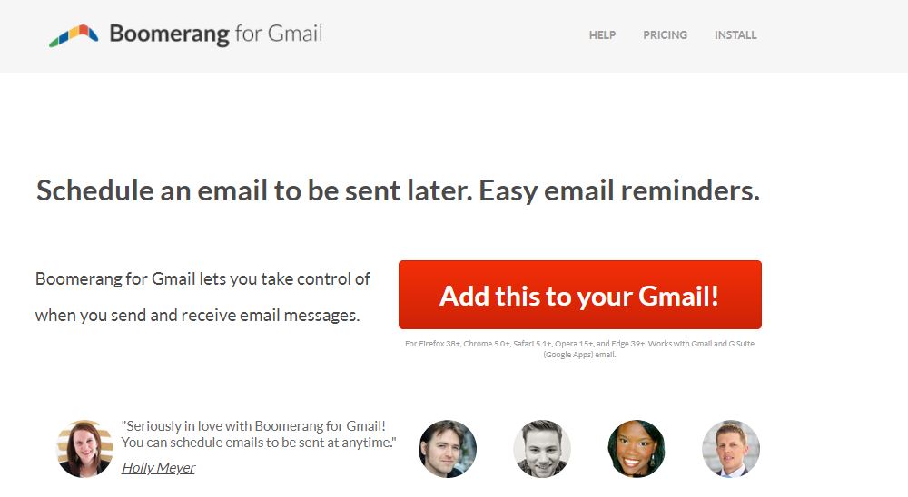 Boomerang for gmail