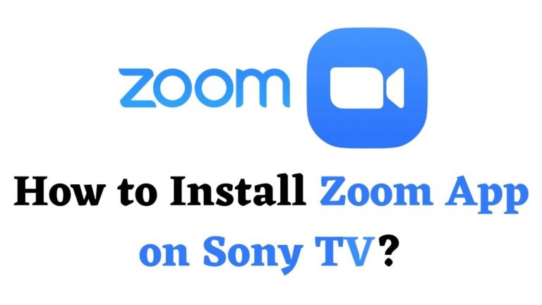 Zoom App on Sony TV