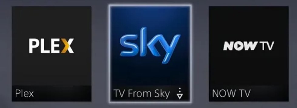Choose the Sky Go app from the suggestion list of PS5